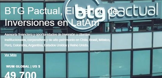 Banco BTG Pactual Chile aprobó capitalización por US$120 millones para elevar nivel de solvencia y constituir filial en Colombia