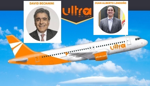 David Bojanini, expresidente del Grupo Sura, y Juan Alberto Londoño, ex viceministro de Hacienda, en Junta Directiva de Ultra Air