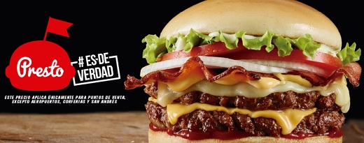 Cadena de hamburguesas Presto cumple 40 años con ventas anuales por $139 mil millones y 158 puntos de venta en 24 ciudades del país