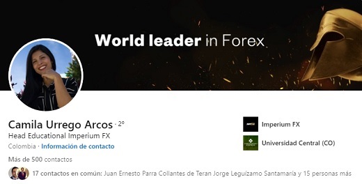 Ordenan a community manager Camila Urrego poner fin a promoción ilegal de plataformas InmarketFX y Blue Trading