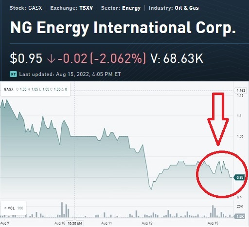 acciones de NG Energy