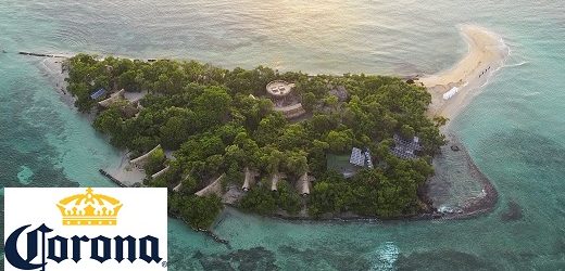 Isla de Cerveza Corona en el Caribe colombiano, cerca de Cartagena, sustentable para el ecoturismo