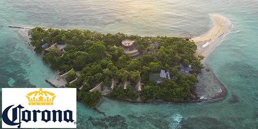 Isla de Cerveza Corona en el Caribe colombiano, cerca de Cartagena, sustentable para el ecoturismo