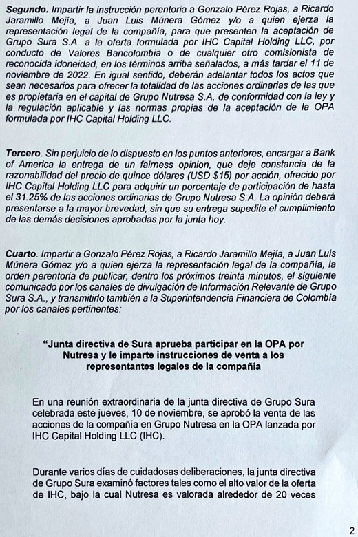 acta de la Junta de Sura