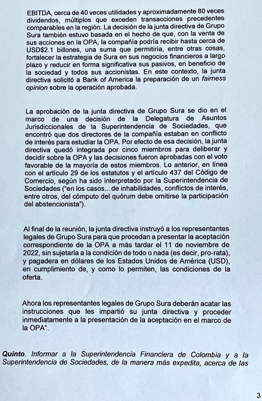 acta de la Junta de Sura
