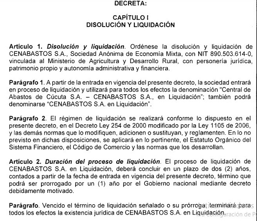 Central de Abastos de Cúcuta S.A.