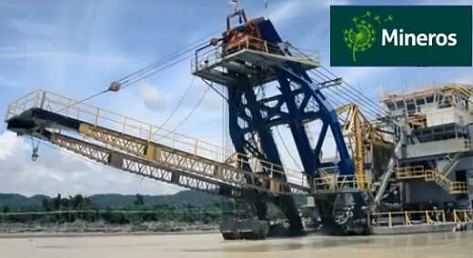 Mineros S.A. reanudó operaciones en su explotación aurífera en la cuenca del río Nechí, Antioquia