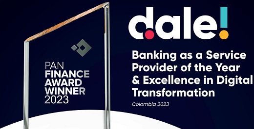 US$30 millones del Grupo Aval para dale! que ganó premios Pan Finance como mejor proveedor de servicios y excelencia en Transformación Digital