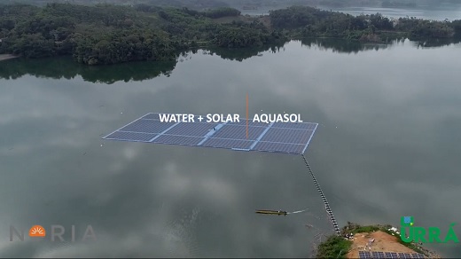 Californiana Noria lanzó proyecto fotovoltaico flotante Aquasol en el embalse de la represa de energía Urrá, en Córdoba 