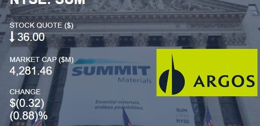 Summit Materials valora en 3.200 millones de dólares la combinación de negocios con Argos North America Corp.