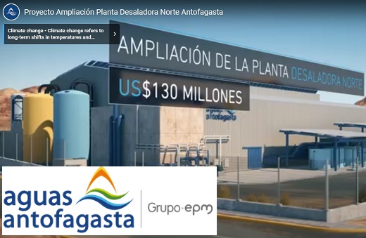 A Aguas de Antofagasta, filial de E.P.M. en Chile, le incumplieron megaobra de US$130 millones para volver agua de mar en agua potable