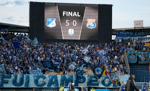 En el 2023, Azul & Blanco Millonarios FC fue el campeón en facturación del fútbol profesional colombiano, con $134.112 millones