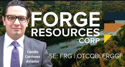 Colombiano Camilo Cordovez Amador, nuevo vicepresidente financiero de canadiense Forge, dueña de mina de carbón La Estrella