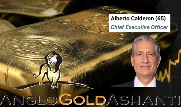 AngloGold Ashanti, multinacional minera, propone la reelección del colombiano Alberto Calderón en su Junta; es el CEO desde 2021