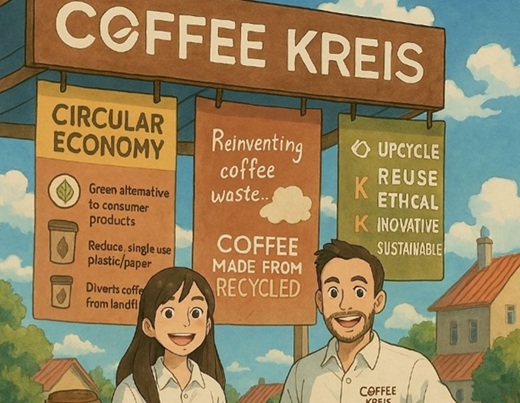 La startup colombiana Coffee Kreis y sus tazas reutilizables en la feria mundial de cafés especiales de Ginebra