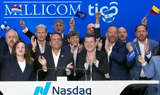 Millicom, que se apresta a comprar el otro 50% de UNE Tigo, tocó hoy la campana de apertura en Wall Street y cerró la venta de sus torres en Centroamérica
