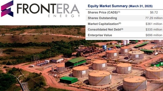 El 93,06% de los accionistas pidió a Frontera Energy que les recomprara sus acciones: recomprará el 9,77% por US$65 millones