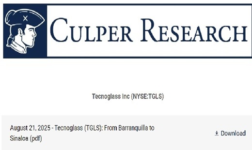 Tecnoglass rechaza acusaciones del informe de Culper Research: las señala de falsas, engañosas e infundadas