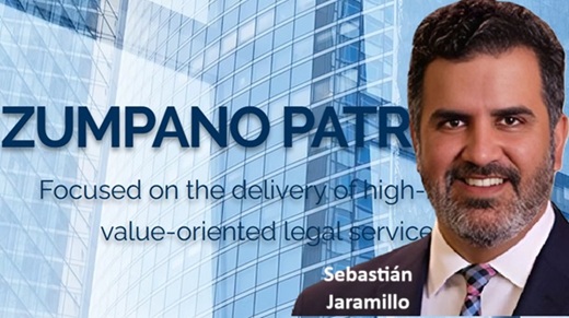 Colombiano Sebastián Jaramillo, especialista inmobiliario, nuevo socio del bufete estadounidense Zumpano Patricios