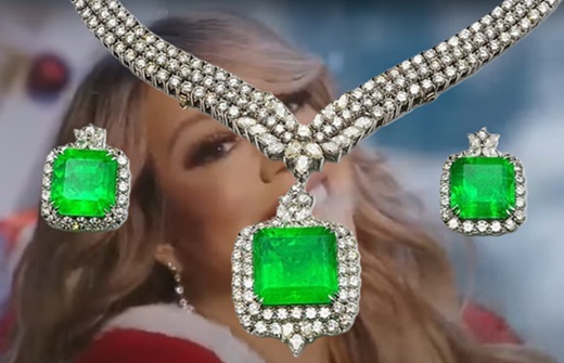 Finalmente fue vendido en US$275 mil (por la mitad del avalúo) el collar con tres esmeraldas colombianas que hizo famoso Mariah Carey