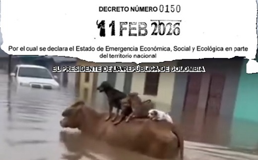 Declarada la Emergencia Económica, Social y Ecológica por 30 días en ocho departamentos de Colombia