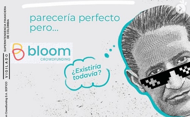 SuperFinanciera tomó posesión de Bloom Crowdfunding por quebranto patrimonial e incumplimientos normativos (perdió $349 millones en 2025)
