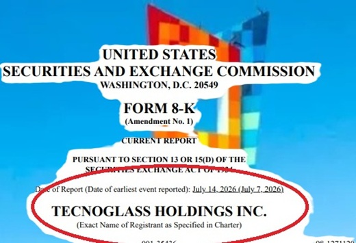 Tecnoglass fue obligada a cambiar el nombre a “Tecnoglass Holdings Inc.” por un problema administrativo con el estado de la Florida