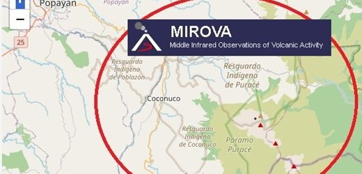 ¡Extra! El Volcán Puracé continúa en alerta naranja y hay un hallazgo: una plataforma satelital detectó una anomalía térmica asociada al fondo del cráter